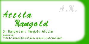 attila mangold business card